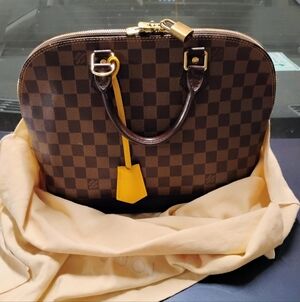 Pre Loved LOUIS VUITTON Alma Damier Ebene handbag Womens Damie Ebene Bag